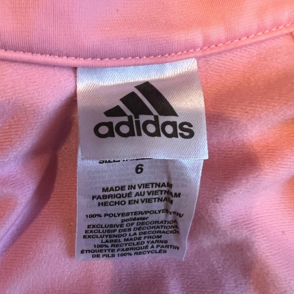 Adidas Pink Zip Front Jacket/girls size 6 - Picture 10 of 10